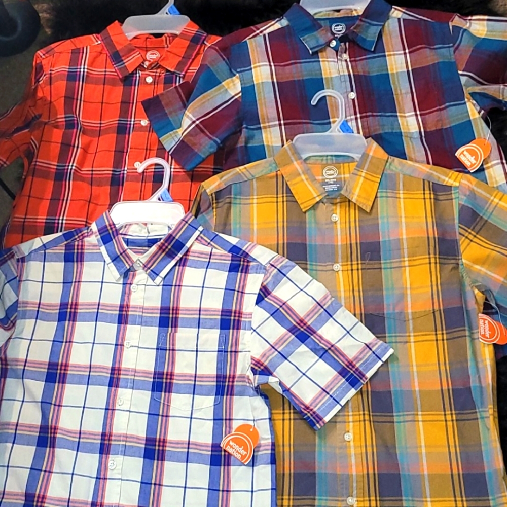 4 NWT DRESS PREPPY SHIRTS BUNDLE Back to school